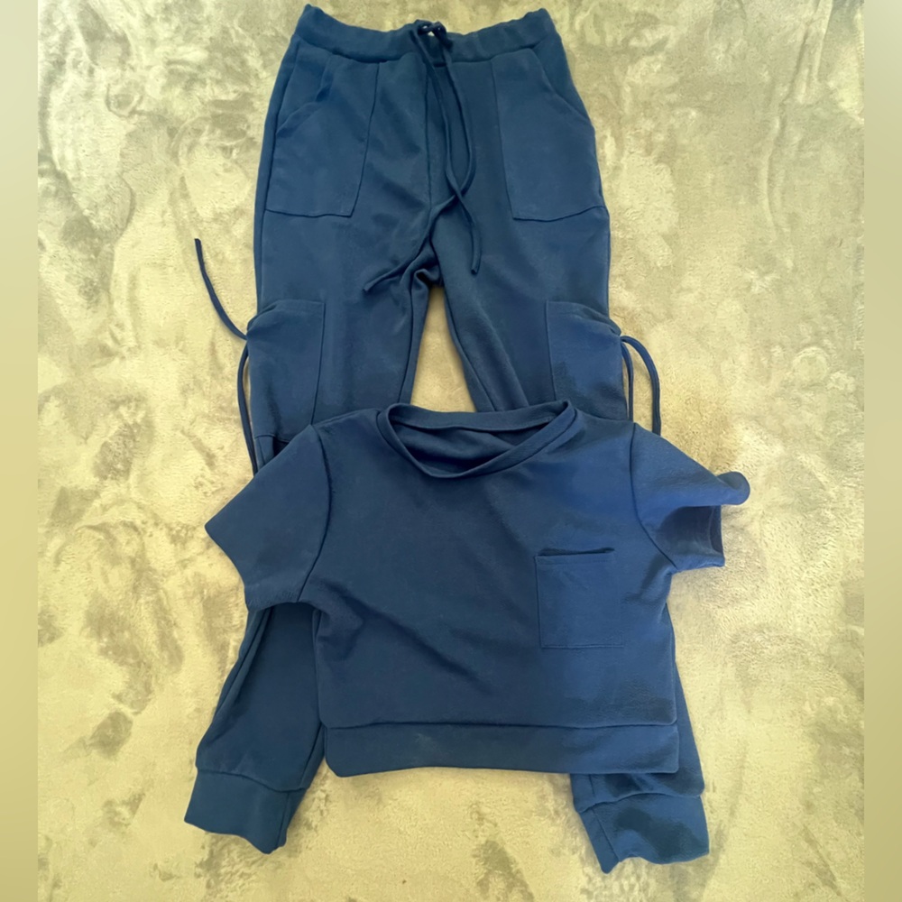 Blue jumpsuit